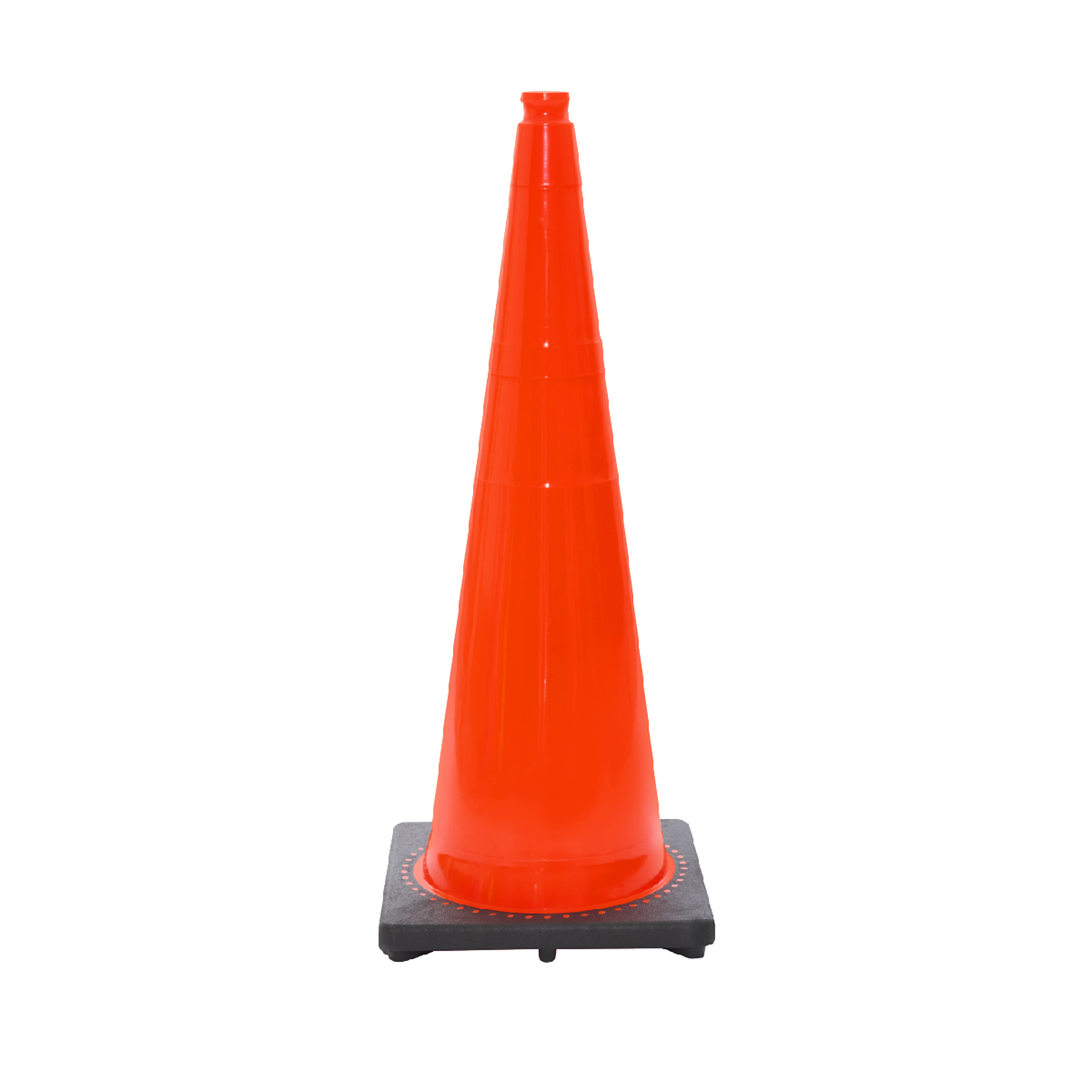 JBC REVOLUTION SERIES 36" Wide Body 10 lb.  Orange Traffic Cone With Black Base, Plain No Reflective, Model # RS90045CT